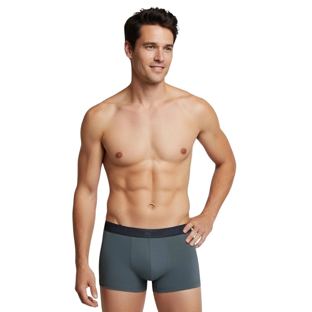 Impetus Plain Boxershorts (2-pak, Green+Navy Blue)