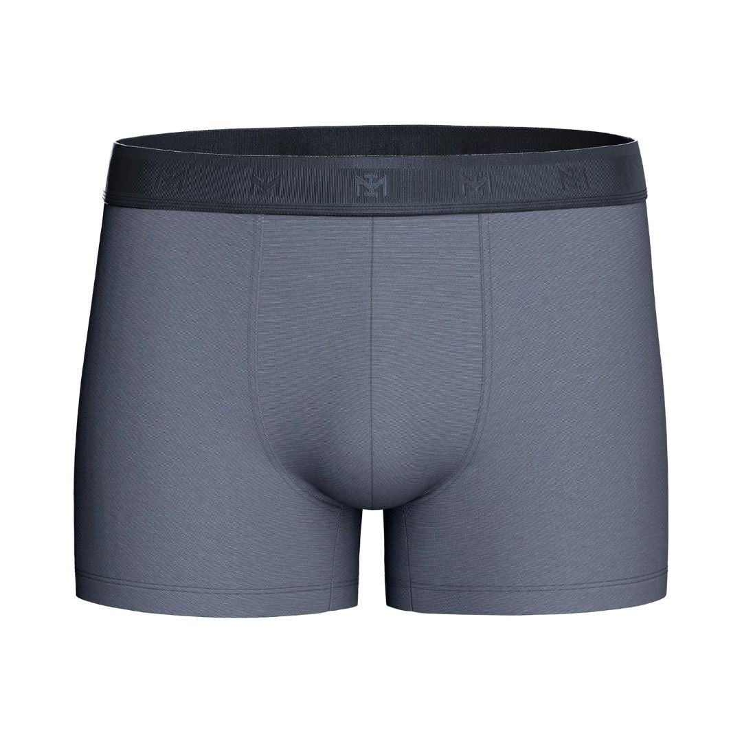 Impetus Plain Boxershorts (2-pak, Grey+Navy Blue)