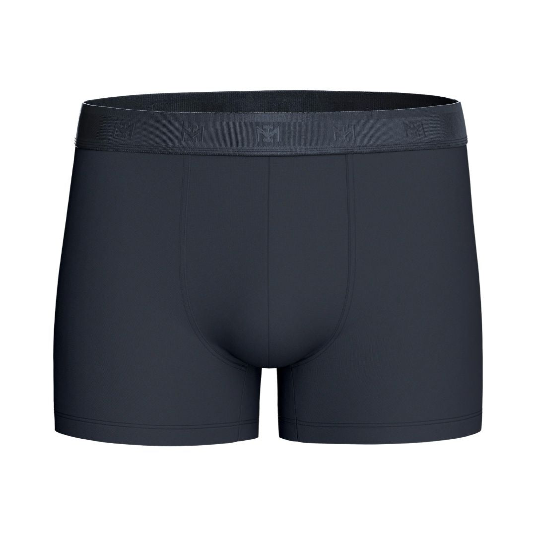 Impetus Plain Boxershorts (2-pak, Grey+Navy Blue)