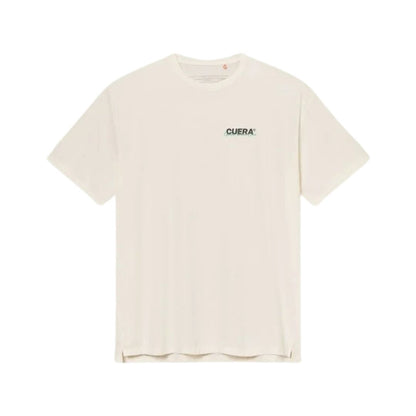 Cuera Active Light Weight T-shirt (Off White w. Navy/Green)