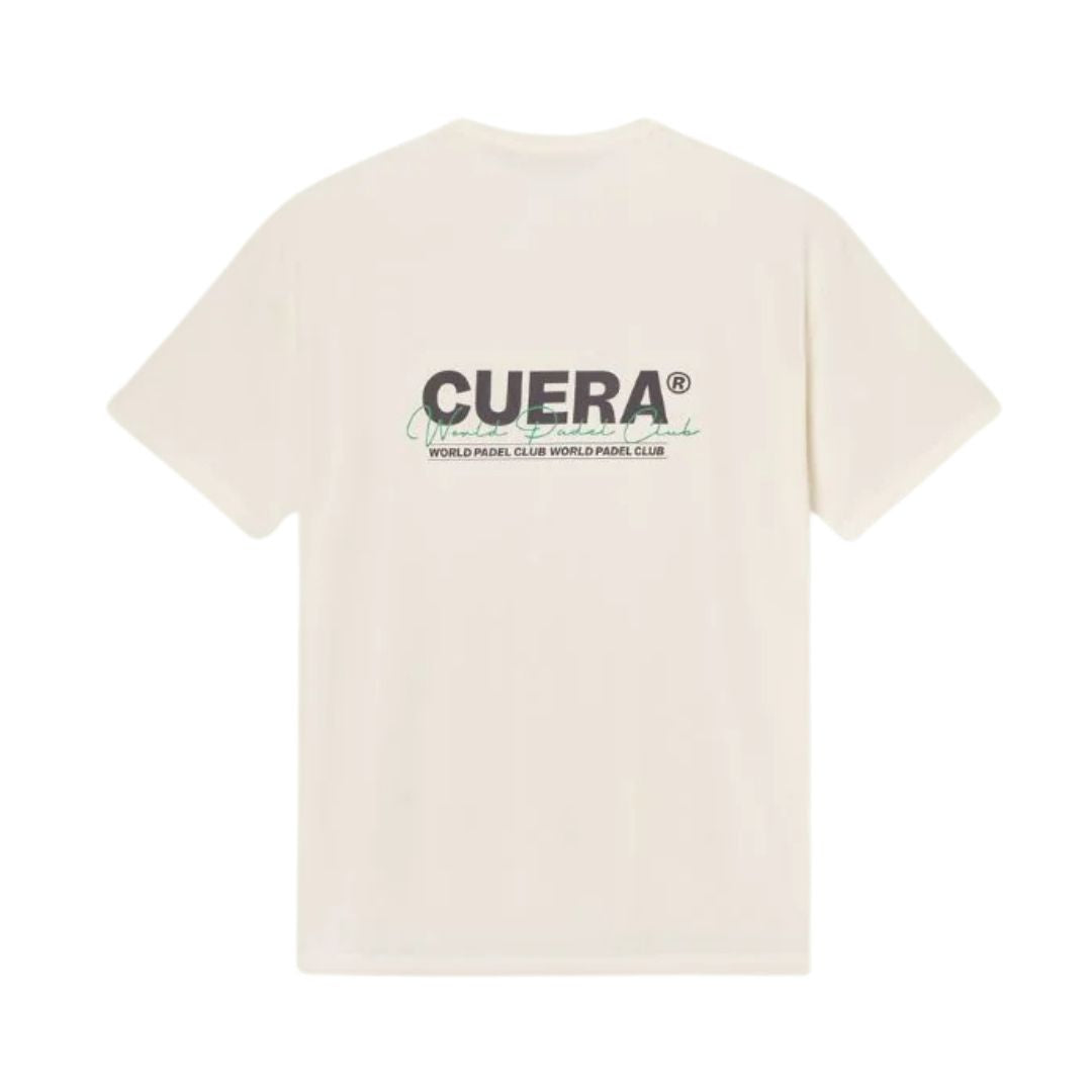 Cuera Active Light Weight T-shirt (Off White w. Navy/Green)