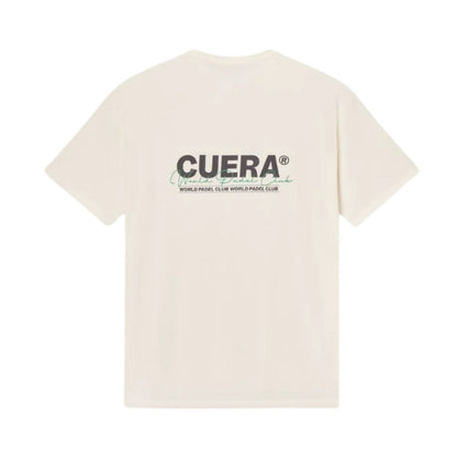 Cuera Active Light Weight T-shirt (Off White w. Navy/Green)