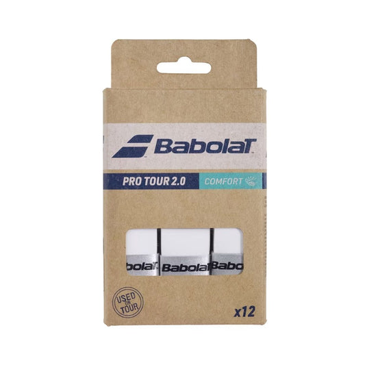 Babolat Pro Tour 2.0 Overgrips (12-pak, White)