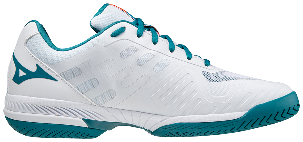 Mizuno Wave Exceed SL 2 (AC) Padelsko (White/Harborblue/Firecracker) - Padellife.dk