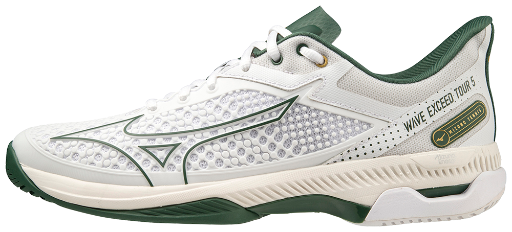Mizuno Wave Exceed Tour 5 AC Padelsko (White/Pineneedle/Papyrus)