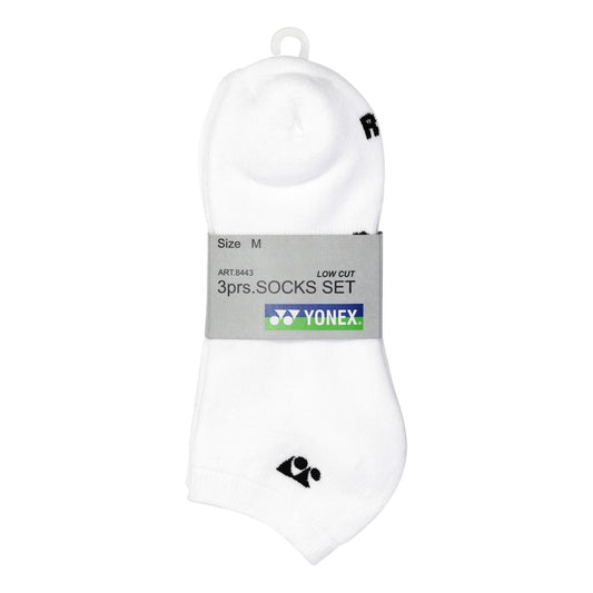 Yonex Performance Sock Low Cut SS8443 (3-Pack, White)