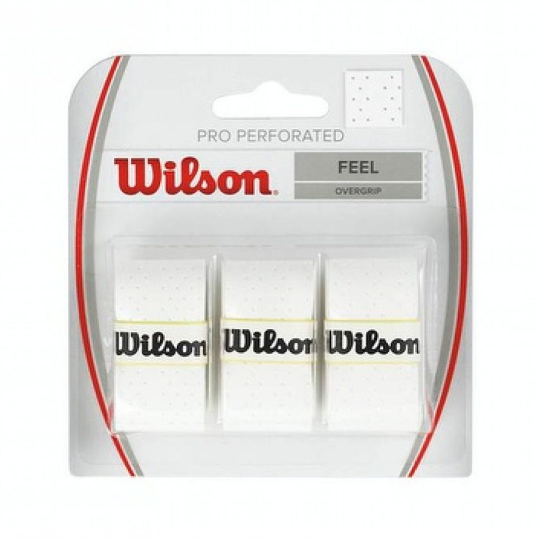 Wilson Pro Overgrip Perforated (3-pak, hvid) padellife