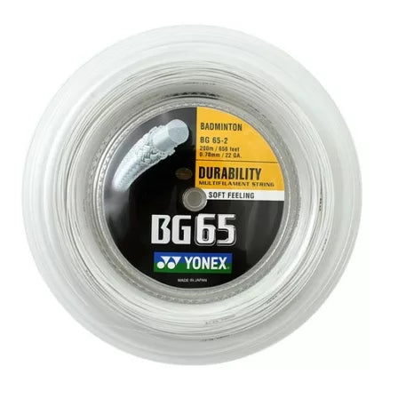 Opstrengning med Yonex BG65  (Hvid)