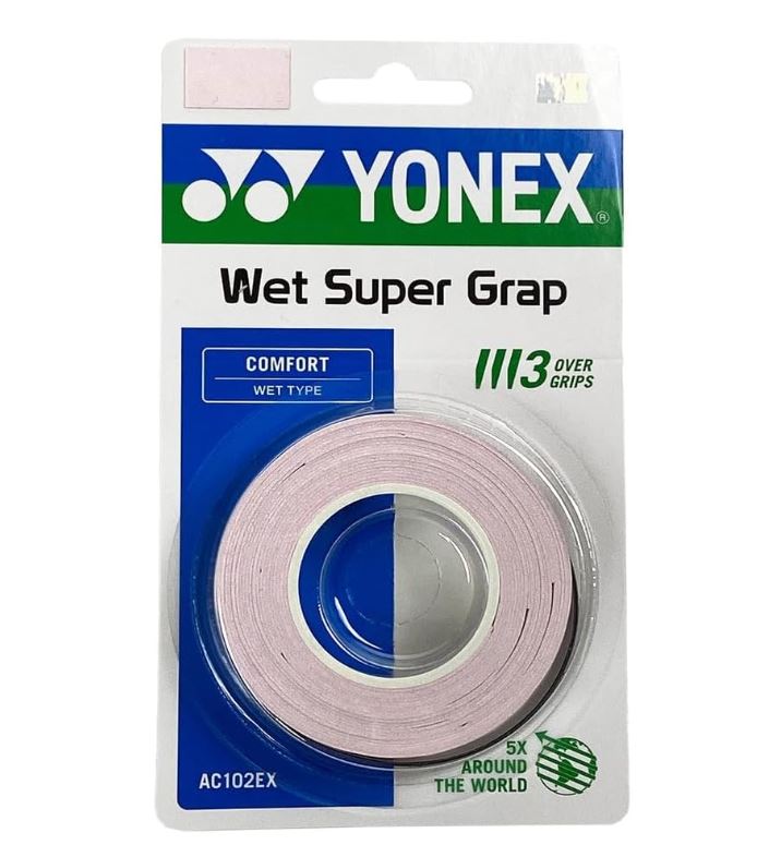 Yonex Wet Super Grap (3 stk., Mist Pink)