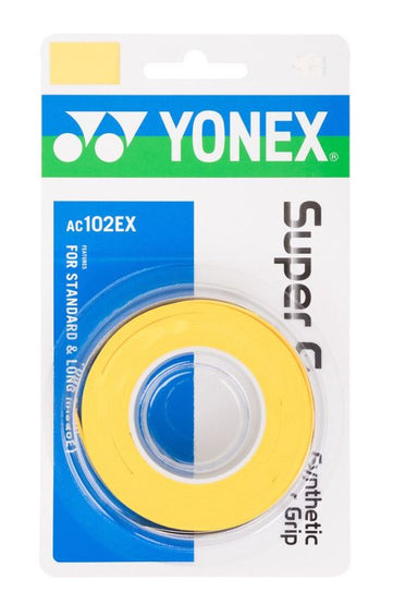 Yonex Super badminton Grap (3 stk., Gul)