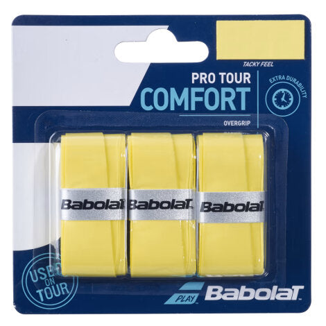 Babolat Pro Tour Overgrip 3-pak (Gul) - Padellife.dk