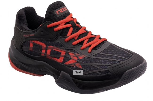 Nox AT10 Luxury Padelsko (sort/rød) - Padellife.dk