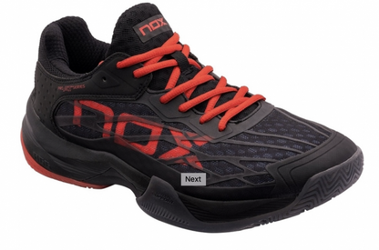 Nox AT10 Luxury Padelsko (sort/rød) - Padellife.dk