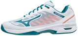 Mizuno Wave Exceed SL 2 (AC) Padelsko (White/Harborblue/Firecracker) - Padellife.dk