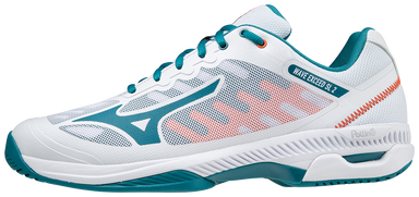 Mizuno Wave Exceed SL 2 (AC) Padelsko (White/Harborblue/Firecracker) - Padellife.dk