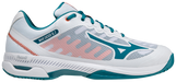Mizuno Wave Exceed SL 2 (AC) Padelsko (White/Harborblue/Firecracker) - Padellife.dk