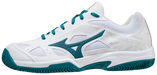 Mizuno Breakshot 3 CC (Unisex, Hvid/Turkis) Padelsko - Padellife.dk