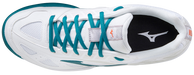 Mizuno Breakshot 3 CC (Unisex, Hvid/Turkis) Padelsko - Padellife.dk