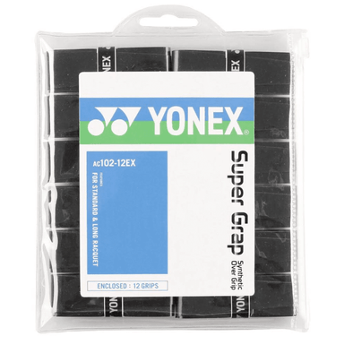 Yonex Super Grap (12-pak, Sort) badminton grip - racketlife.dk