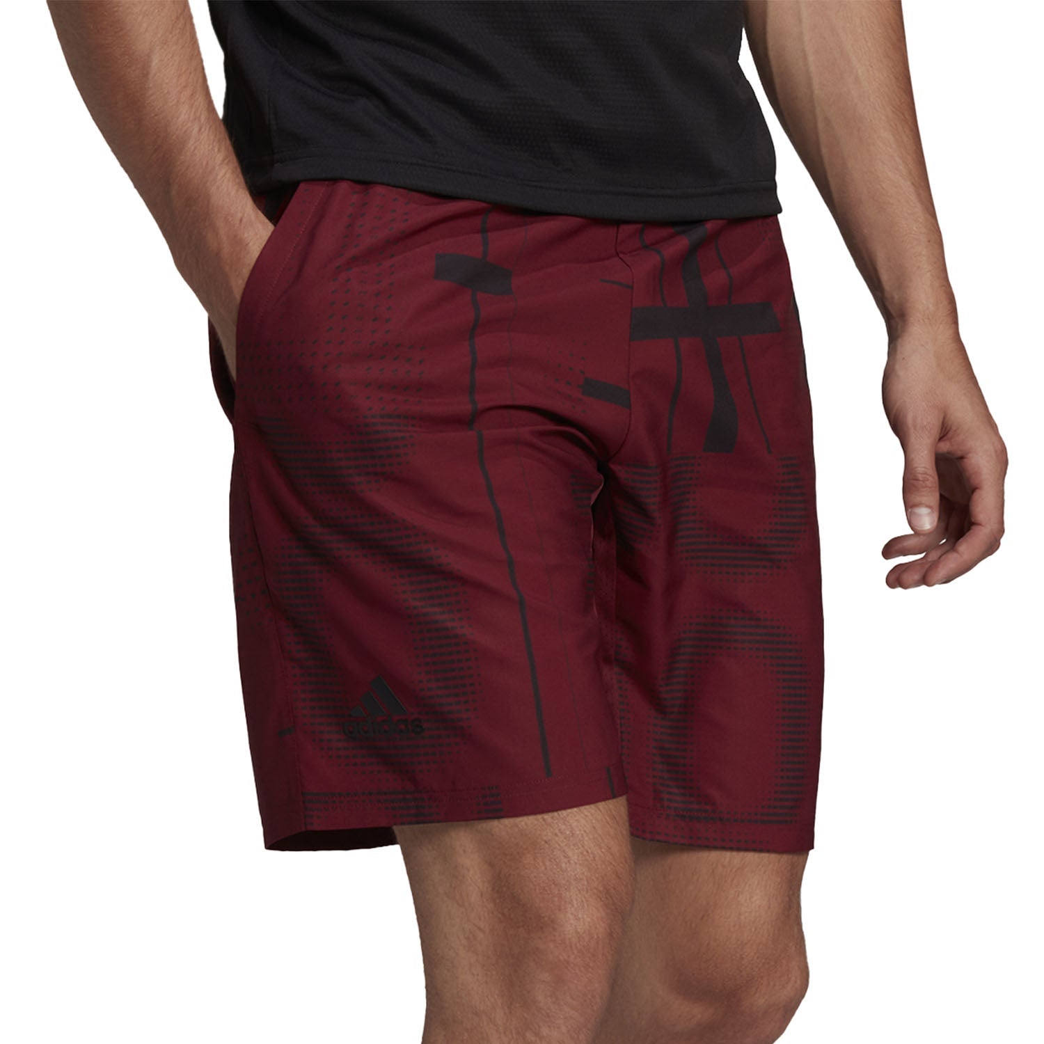 Adidas Club 3-Stripe Shorts (Mørkerød) - Padellife.dk