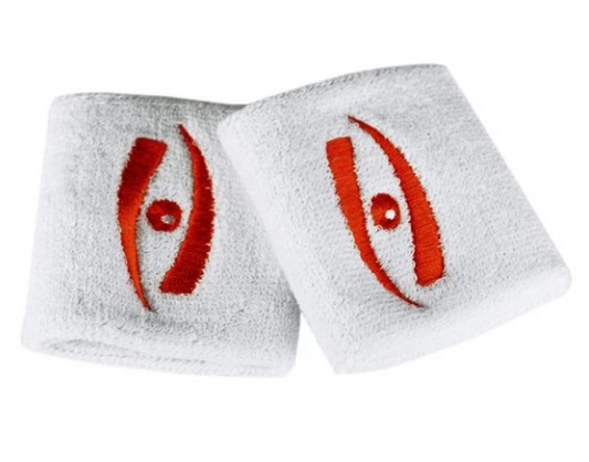 Harrow Icon Wristbands, 2-pak (White-Red)