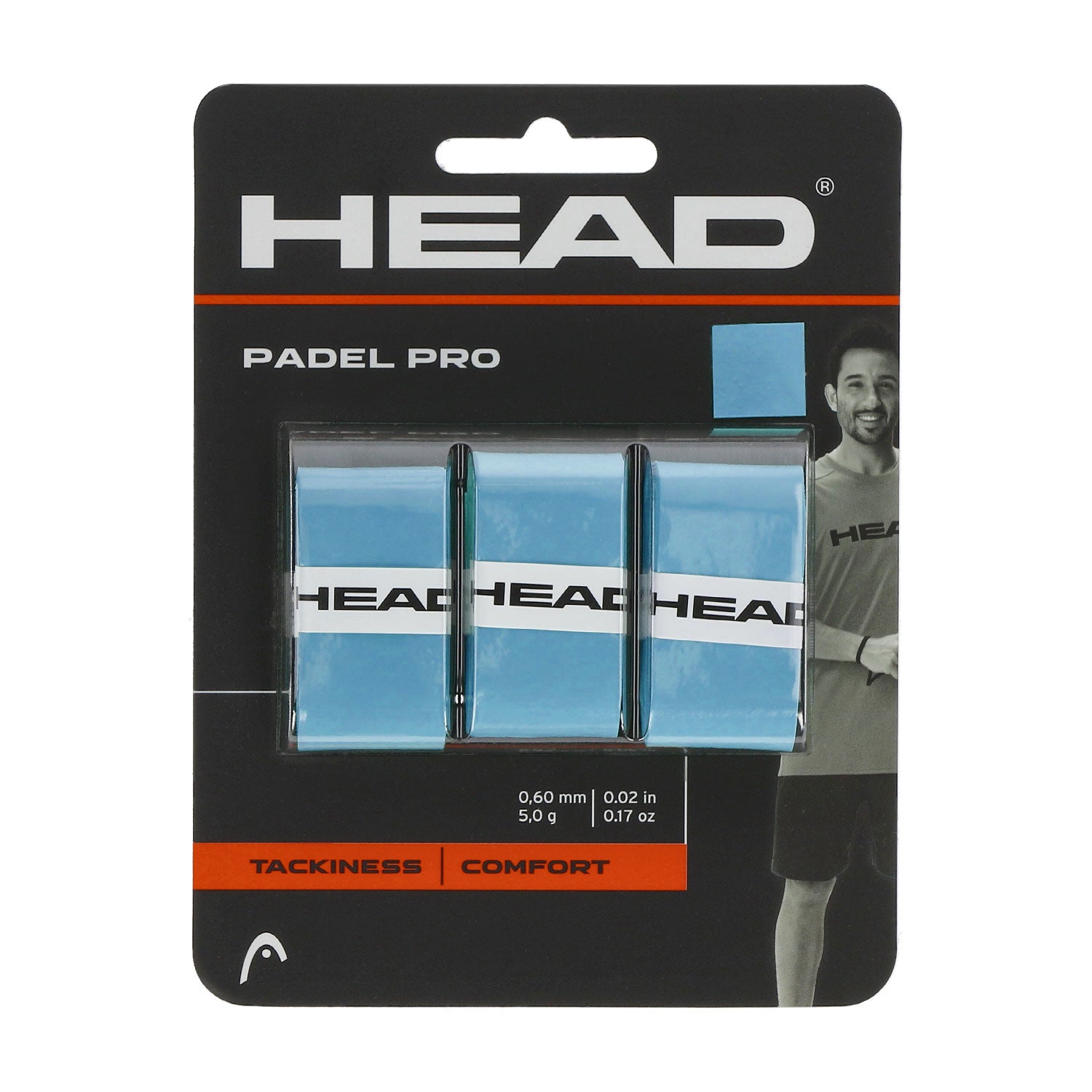 Head Padel Pro Overgrip (3-Pak, Blåt) - Padellife.dk