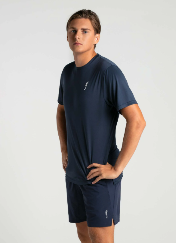 RS Padel Men's Performance Tee (Navy Blå) - Padellife.dk