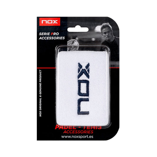 Nox Wristband 2-pak (hvid/navy) - Padellife.dk