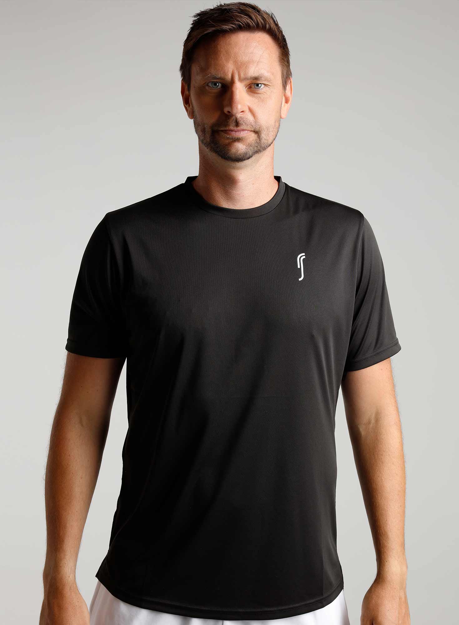 RS Padel Men's Performance Tee (Sort) - Padellife.dk