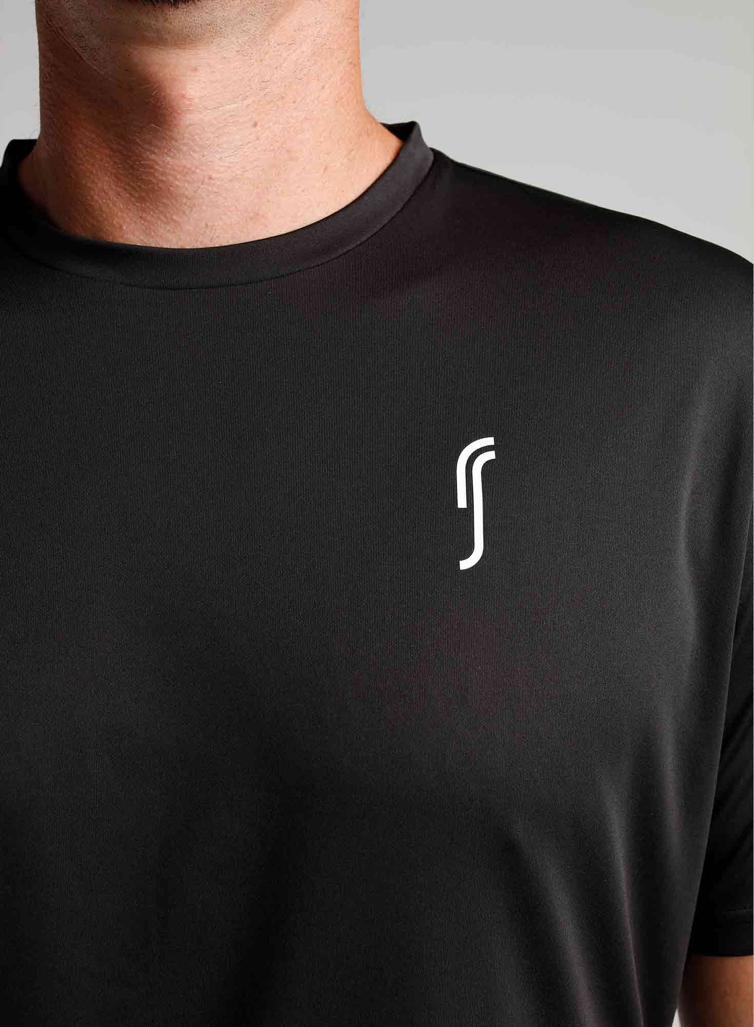 RS Padel Men's Performance Tee (Sort) - Padellife.dk