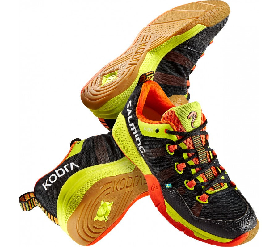 Salming Kobra Squash Shoe (Black-Shockorange)