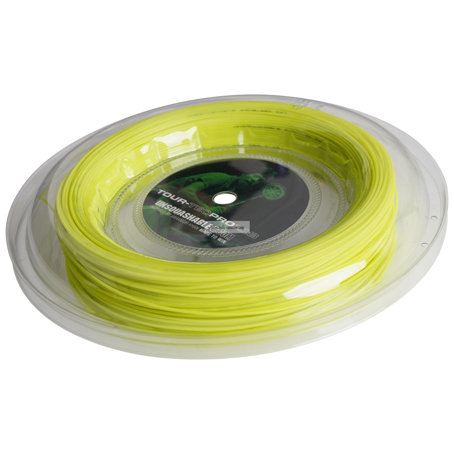 UNSQUASHABLE Tour-Tec Pro 1.18 (Neon Yellow) 100 M rulle - Squashstrenge
