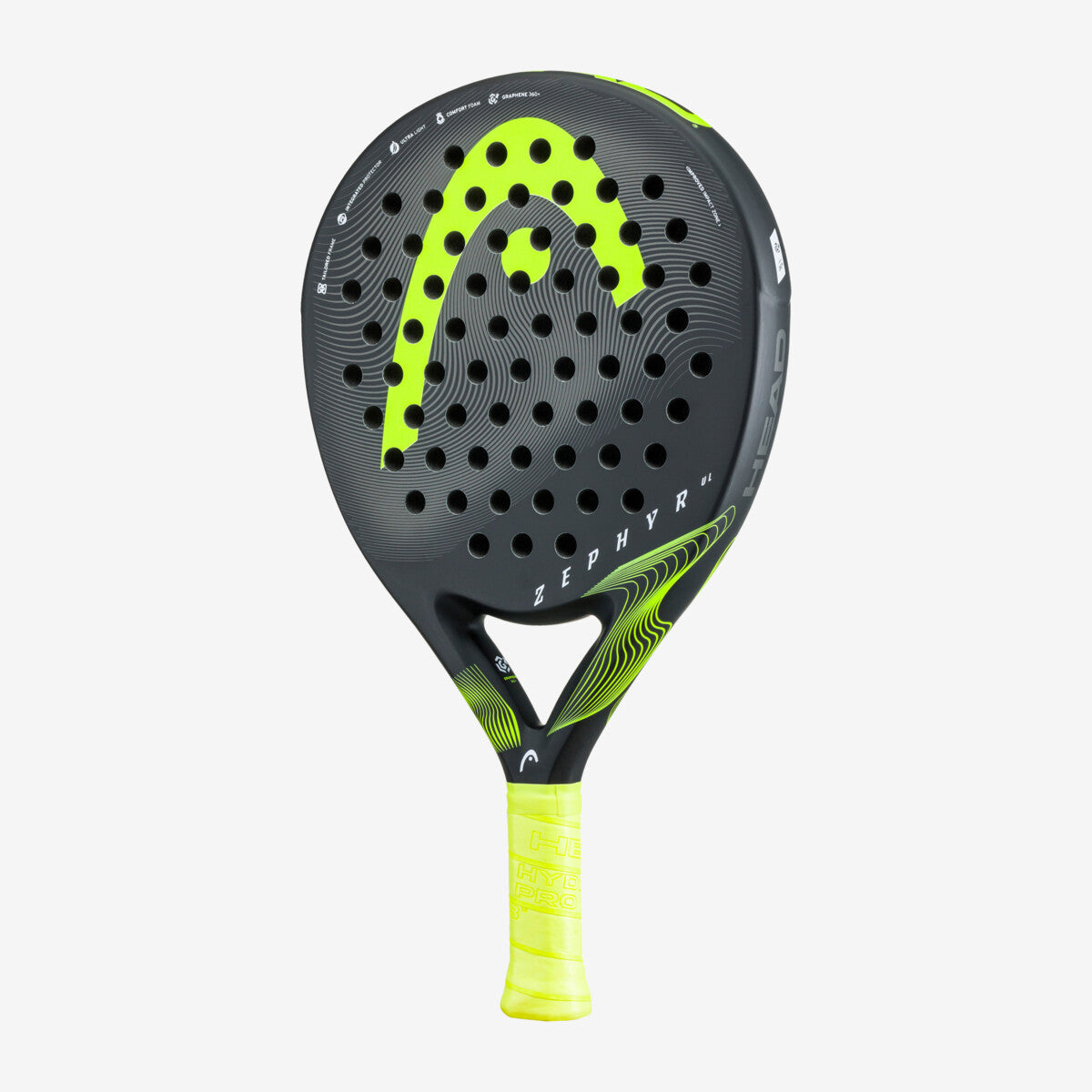 Head Zephyr Ultralight 2023 Padelbat (Black/Yellow)